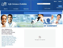Tablet Screenshot of lifescienceexhibits.com